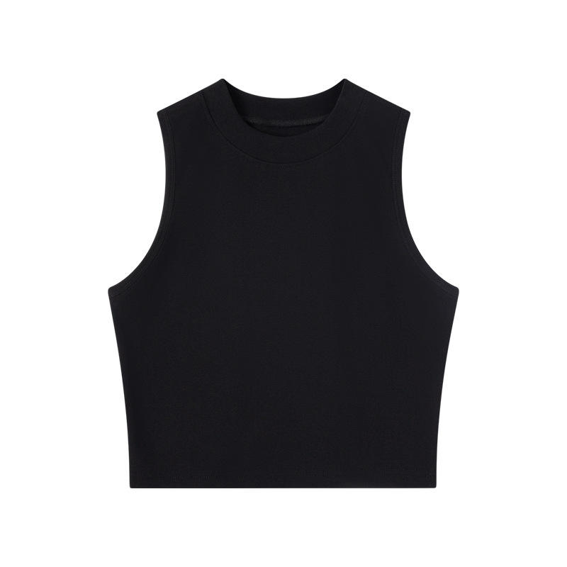 Women's Summer Casual 220g Top Korean Style Sports Slim Vest Sleeveless Short Top Outer Wear