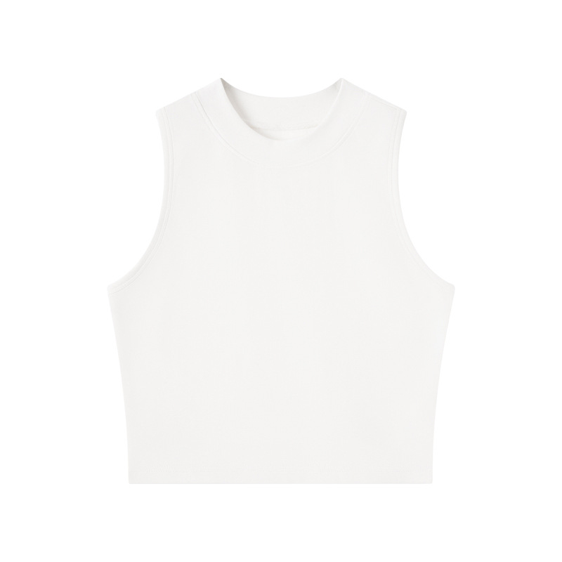 Women's Summer Casual 220g Top Korean Style Sports Slim Vest Sleeveless Short Top Outer Wear